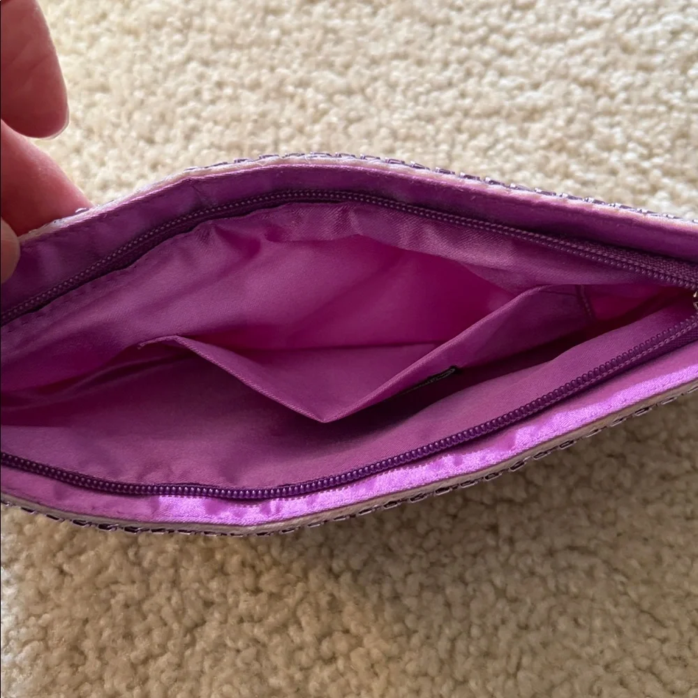 RSVP Women’s Purple Metal Mesh Cosmetic Bag/Clutch Bag